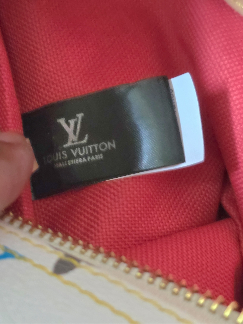 White Multicolor Monogram Crossbody Satchel - Picture 14 of 16